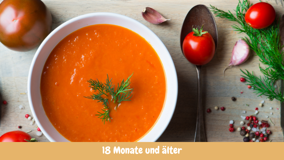 Tomatencremesuppe mit Mandeln « Babymahlzeiten Rezepte
